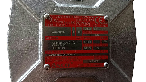 ASCO电磁阀WSNF8327B102.4