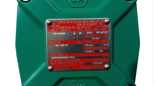 ASCO隔爆两位三通电磁阀NF8316A304MB