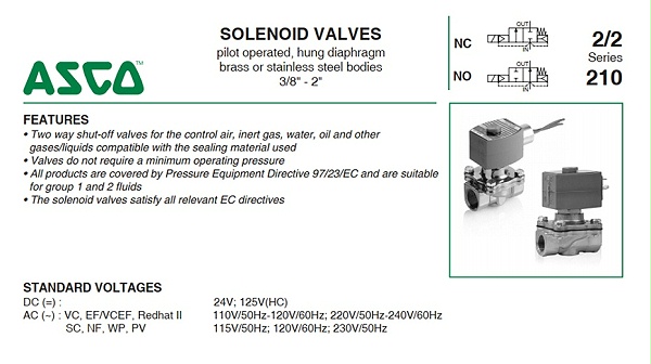 ASCO不锈钢两通水阀8210G087E.图1
