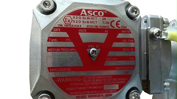 ASCO双隔室防爆电磁阀WSJE8551A313MO.4