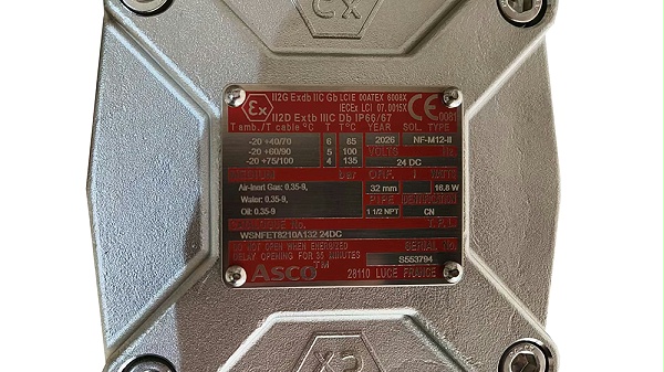 ASCO常开型防爆电磁阀WSNFET8210A132