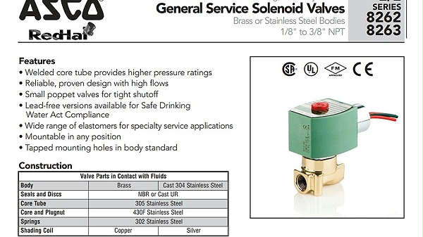 ASCO高温电磁阀EF8262H220V.图1