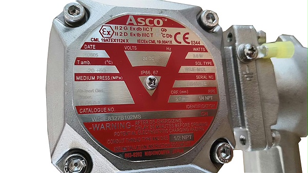 ASCO双隔室防爆电磁阀WSJE8327B102MS