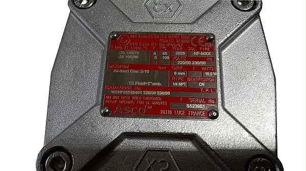 ASCO隔爆电磁阀WSNF8551B401