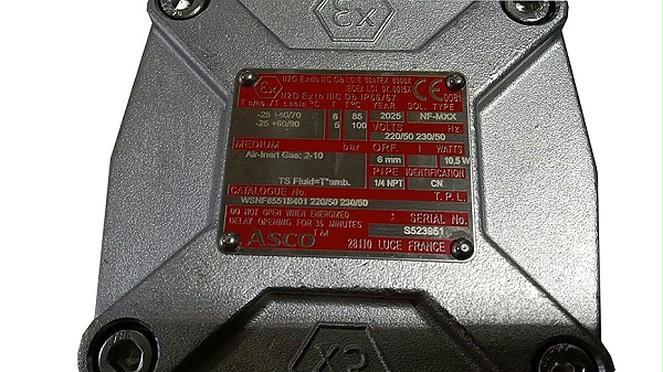 ASCO隔爆电磁阀WSNF8551B401.4