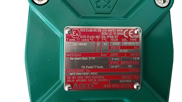 ASCO隔爆电磁阀NFET8551B301.4