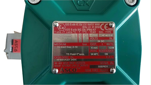 ASCO隔爆电磁阀NF8551A321.2