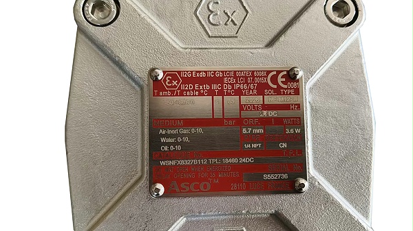 ASCO隔爆三通电磁阀WSNFX8327B112