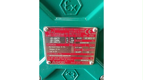 ASCO隔爆电磁阀NF8327B202MS.4